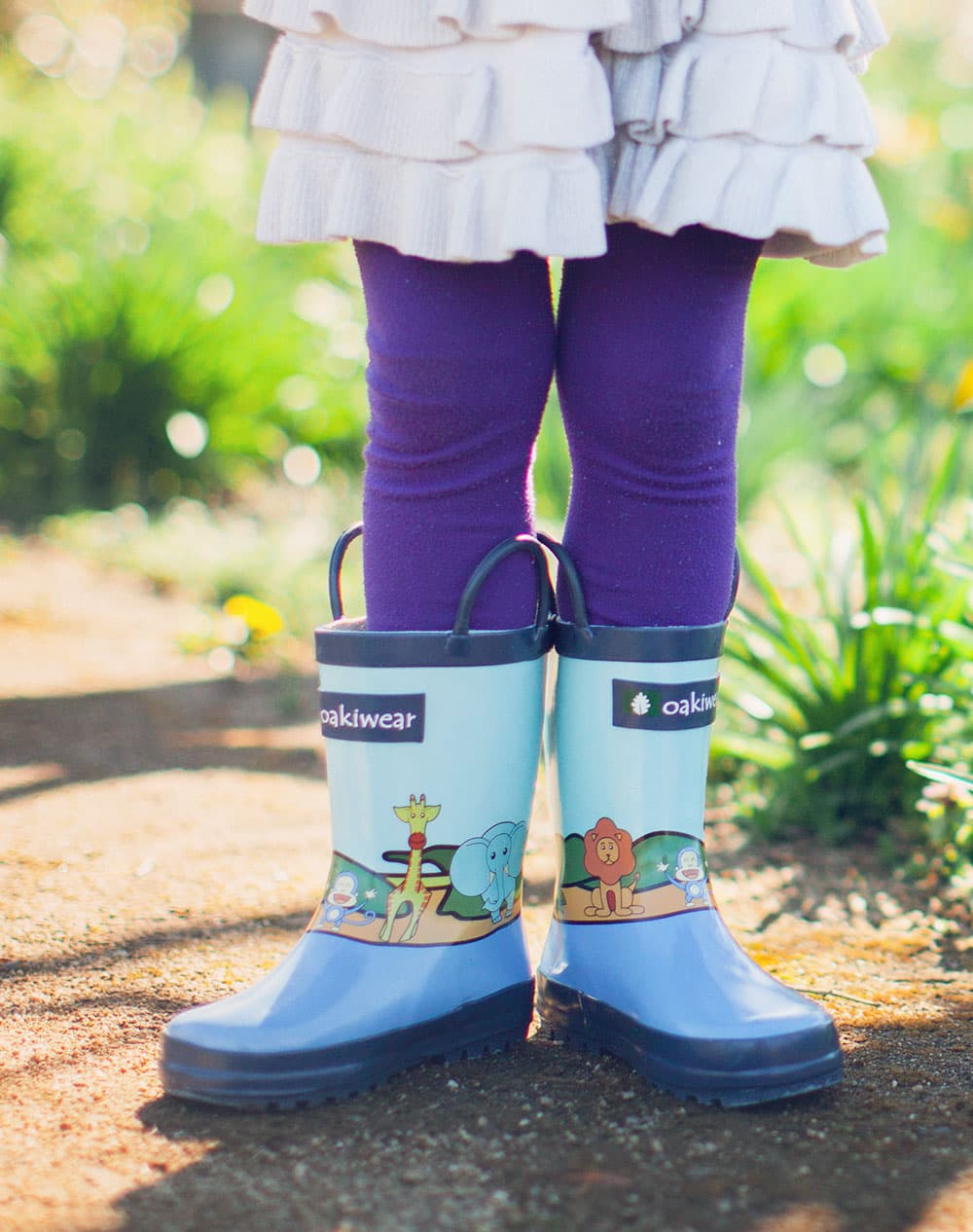CHILDREN’S RUBBER RAIN BOOTS, SAFARI