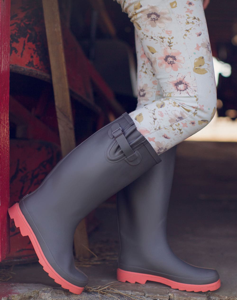 WOMEN’S RAIN BOOTS – OXBOW GRAYCORAL