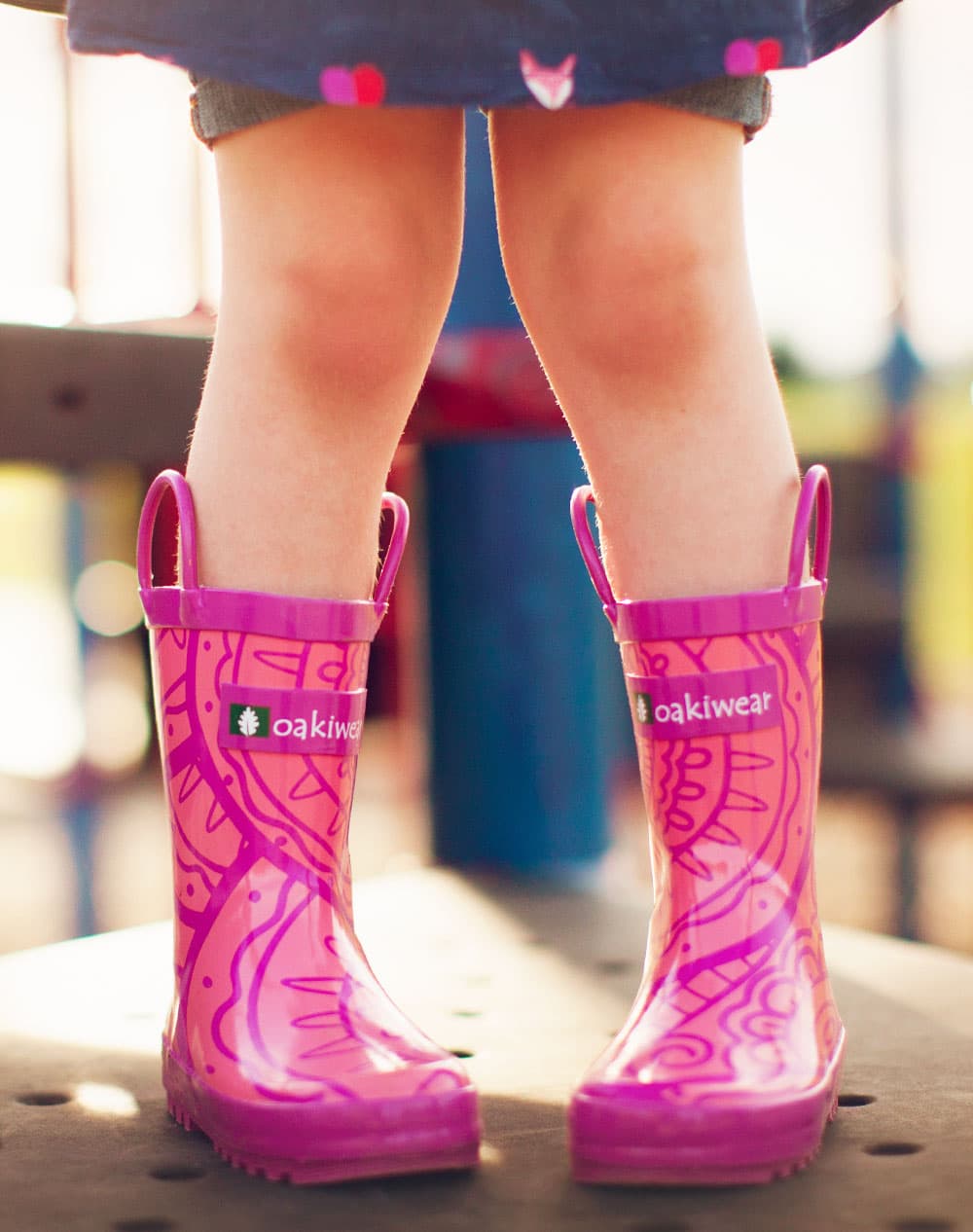 CHILDREN’S RUBBER RAIN BOOTS, HENNA PINK