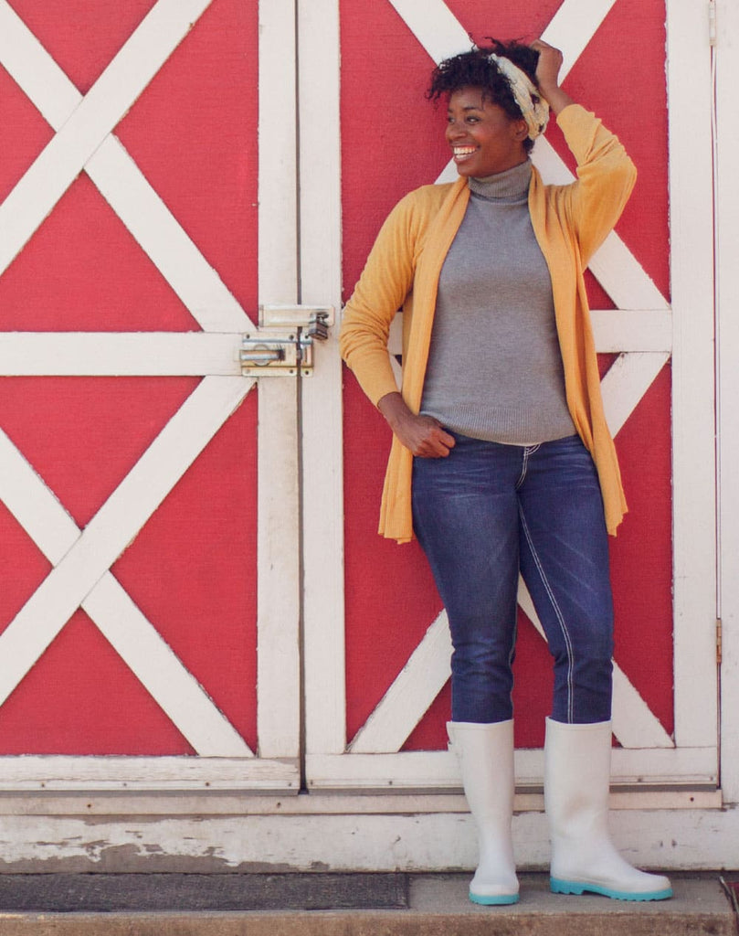 WOMEN’S RAIN BOOTS – OXBOW BEIGETURQUOISE