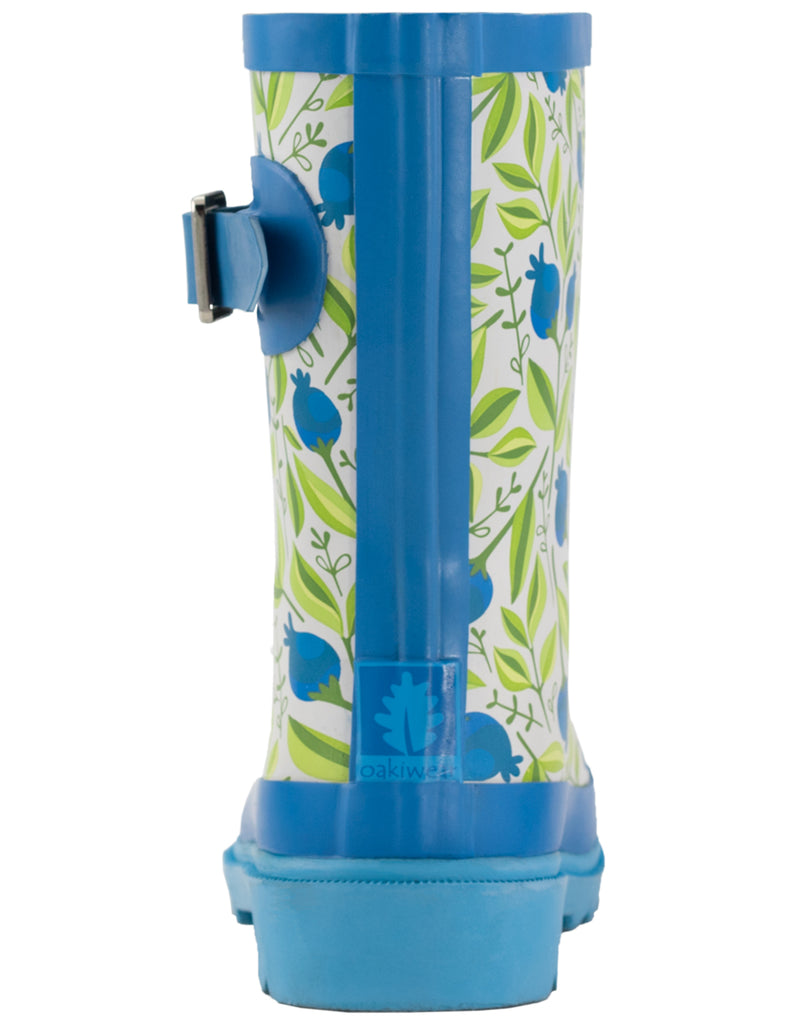KID’S BUCKLE RUBBER RAIN BOOTS SWEET BLUEBERRIES