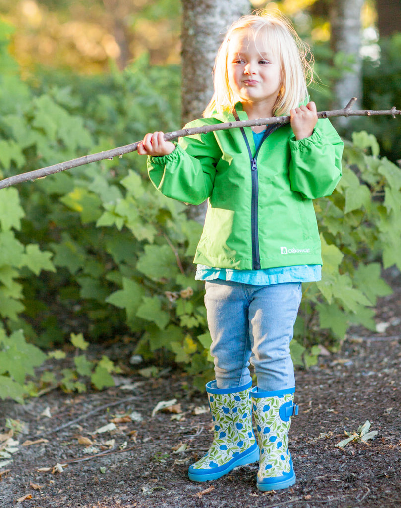 KID’S BUCKLE RUBBER RAIN BOOTS SWEET BLUEBERRIES