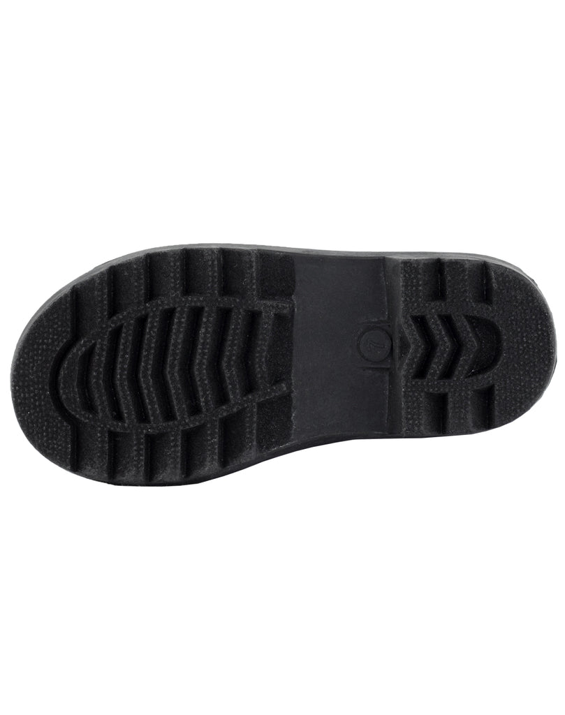 KID’S BUCKLE RUBBER RAIN BOOTS DARK GRAY & BLACK