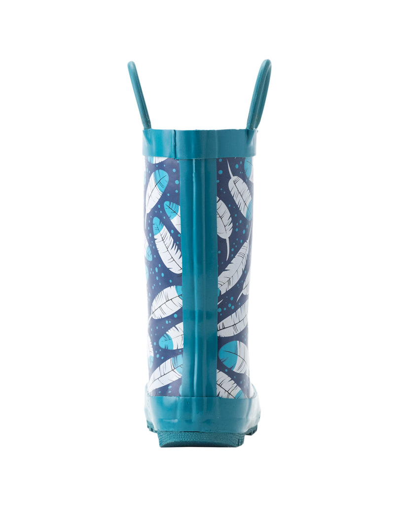 CHILDREN’S RUBBER RAIN BOOTS, FEATHERS