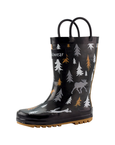 CHILDREN’S RUBBER RAIN BOOTS WILDLIFE TRACKER