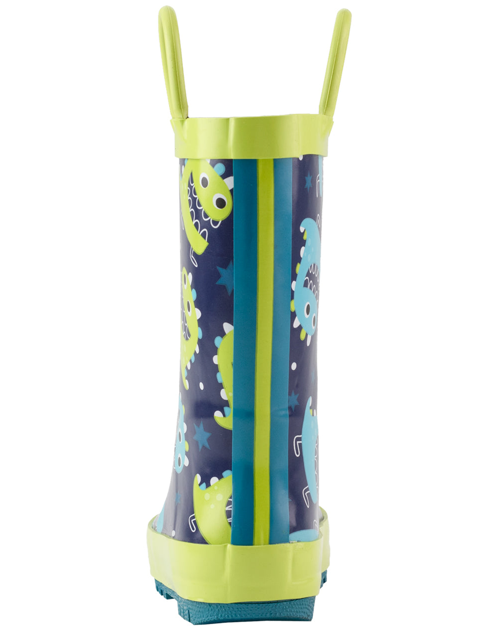 CHILDREN’S RUBBER RAIN BOOTS GREEN & BLUE MONSTERS