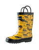 CHILDREN’S RUBBER RAIN BOOTS, CONSTRUCTION VEHICLES