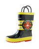 CHILDREN’S RUBBER RAIN BOOTS, FIREMAN RESCUE