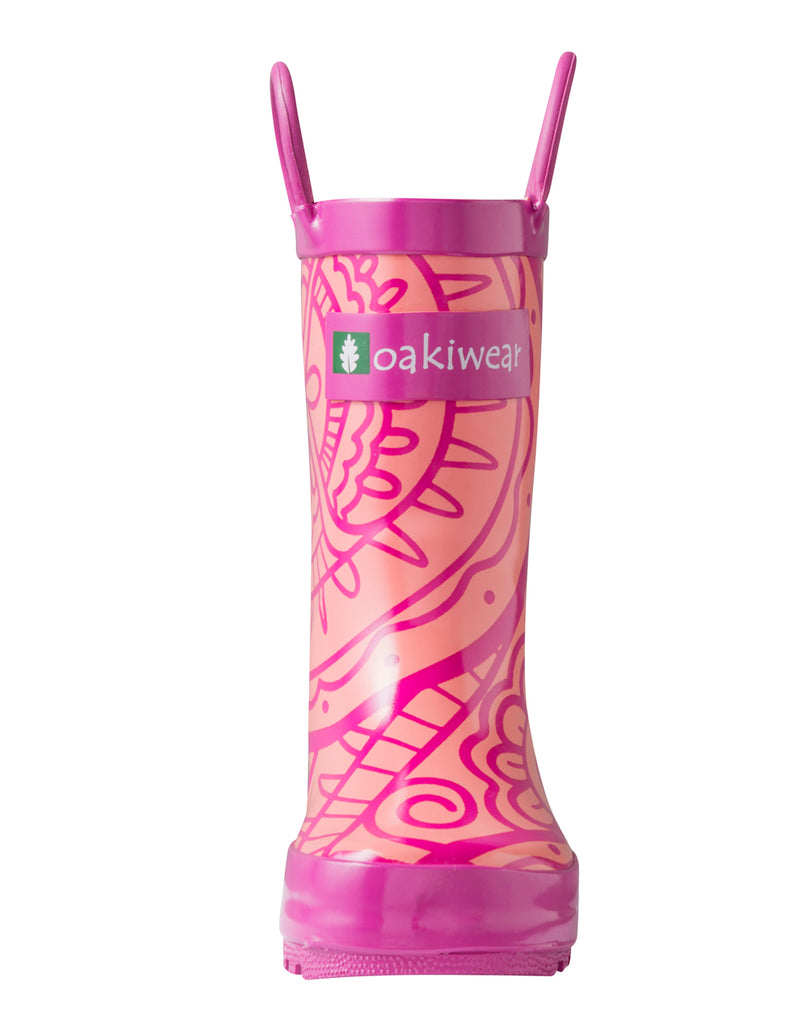 CHILDREN’S RUBBER RAIN BOOTS, HENNA PINK