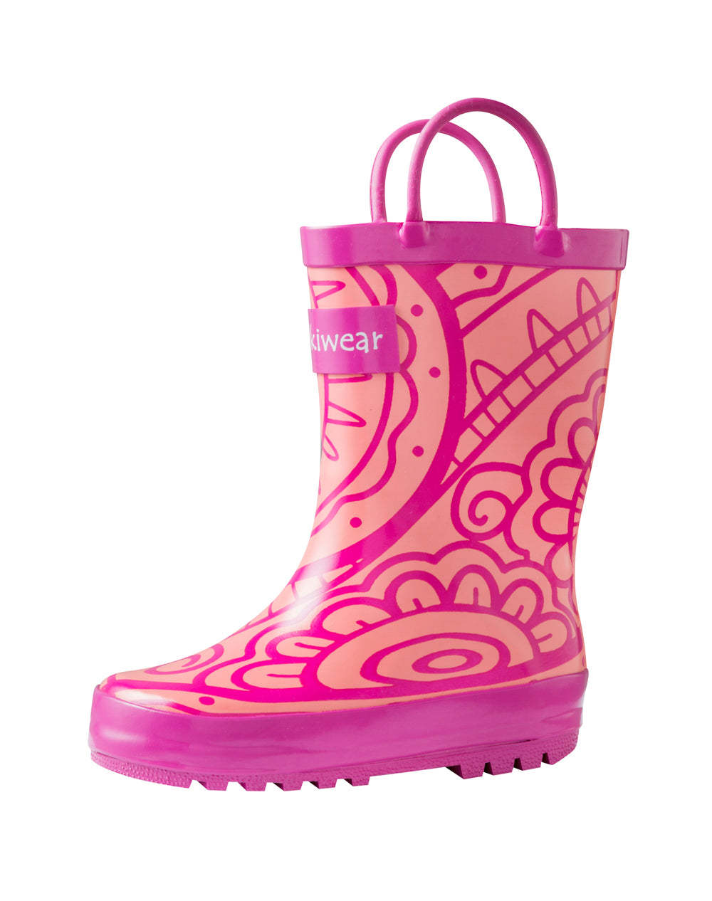 CHILDREN’S RUBBER RAIN BOOTS, HENNA PINK