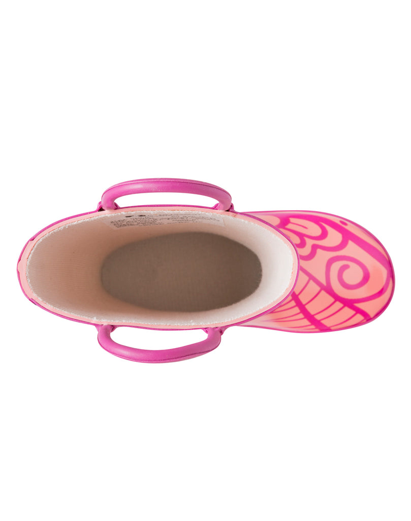 CHILDREN’S RUBBER RAIN BOOTS, HENNA PINK