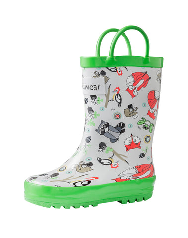 CHILDREN’S RUBBER RAIN BOOTS, TIMBERLAND CRITTERS
