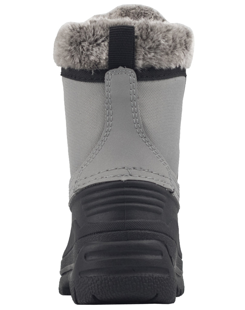 CHILDREN’S WINTER SNOW BOOTS, NEUTRAL GRAY