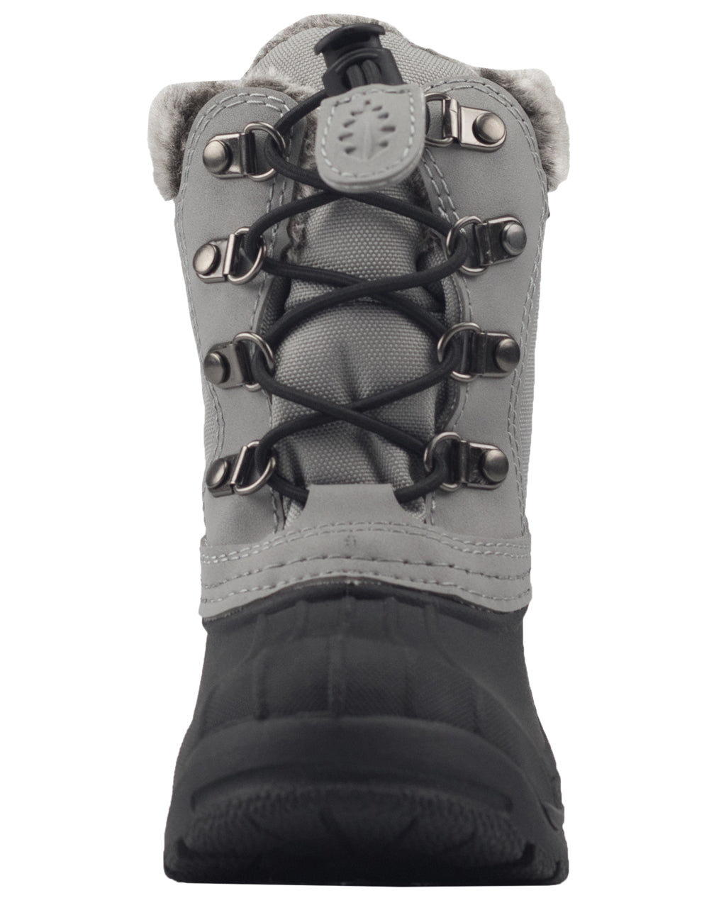 CHILDREN’S WINTER SNOW BOOTS, NEUTRAL GRAY