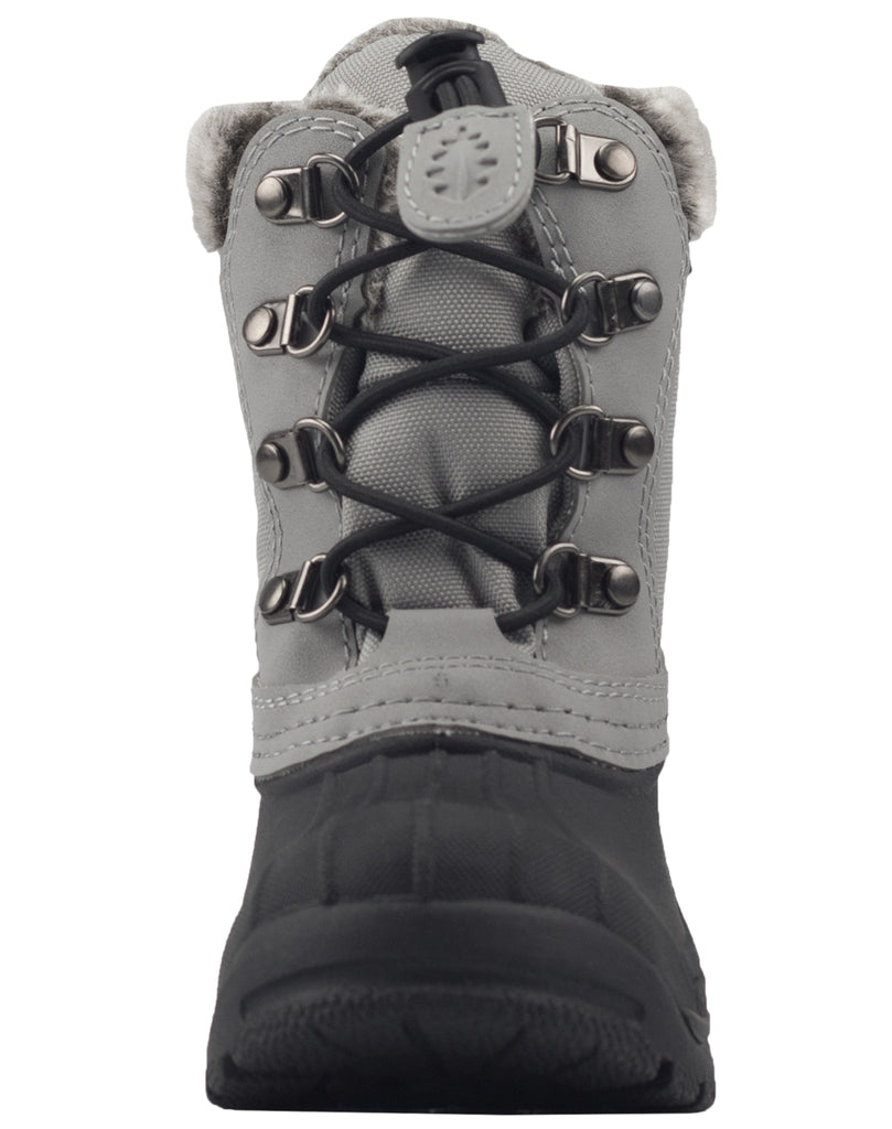 CHILDREN’S WINTER SNOW BOOTS, NEUTRAL GRAY