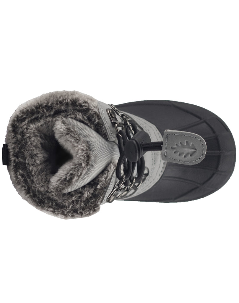 CHILDREN’S WINTER SNOW BOOTS, NEUTRAL GRAY