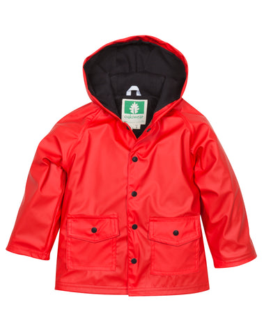 OAKIWEAR KID’S RED & BLACK RAIN COAT