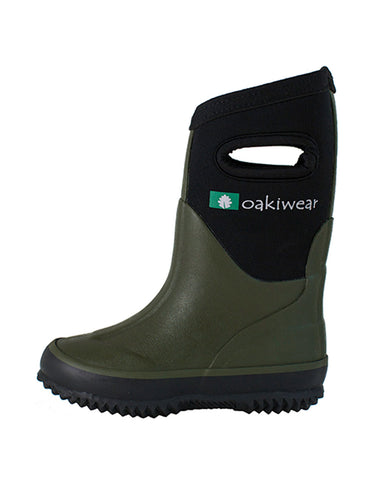 CHILDREN’S NEOPRENE RAIN/SNOW BOOTS, FOREST GREEN