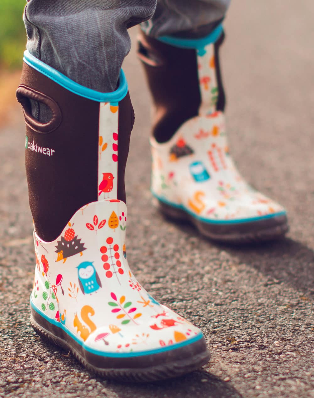 CHILDREN’S NEOPRENE RAINSNOW BOOTS, FOREST ANIMALS