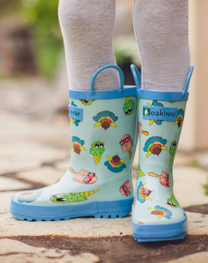 CHILDREN’S RUBBER RAIN BOOTS, ICE CREAM