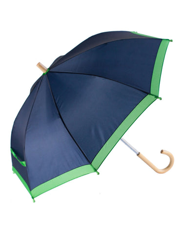 CHILDREN’S UMBRELLA, NAVY & GREEN