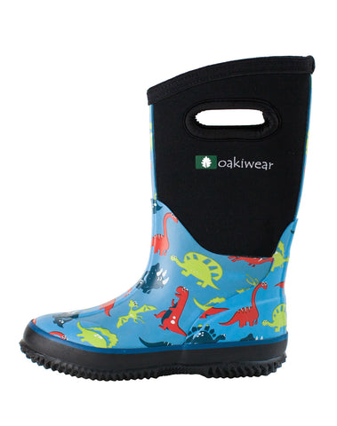 CHILDREN’S NEOPRENE RAIN/SNOW BOOTS, DINOSAURS