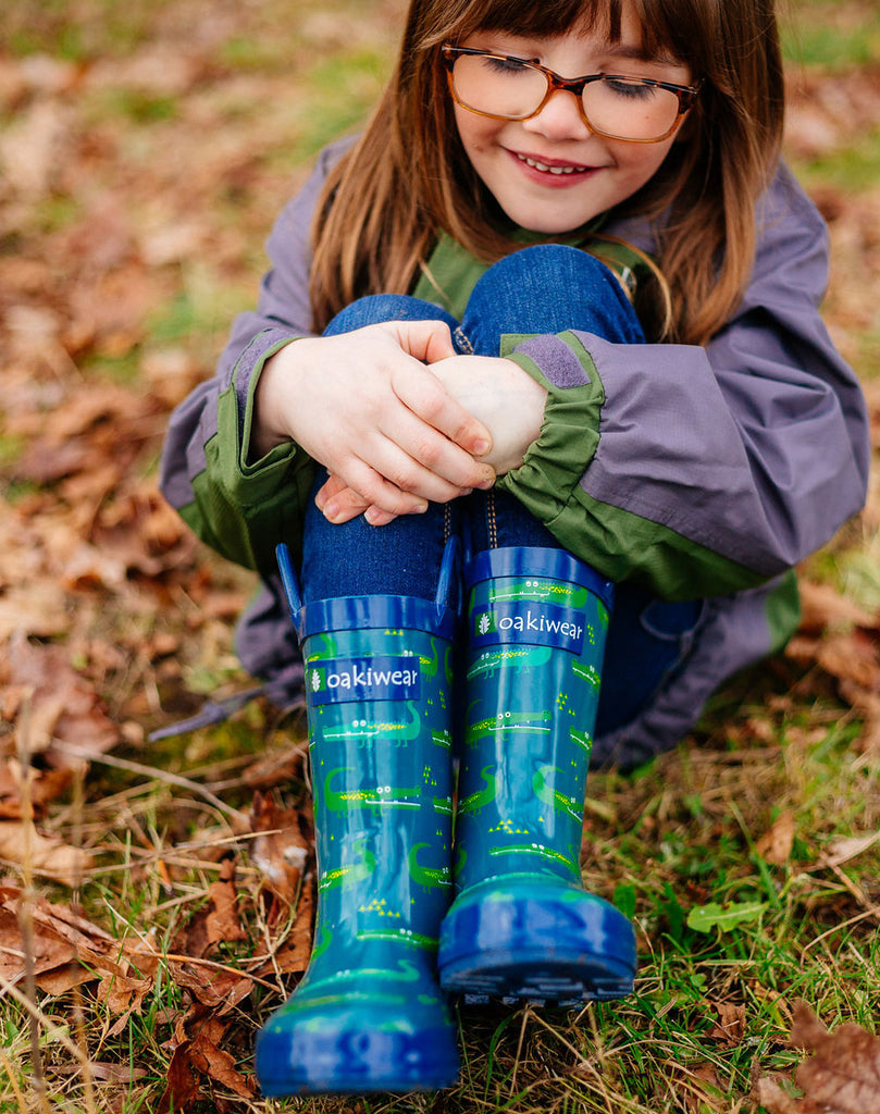 CHILDREN’S RUBBER RAIN BOOTS, CROCODILES