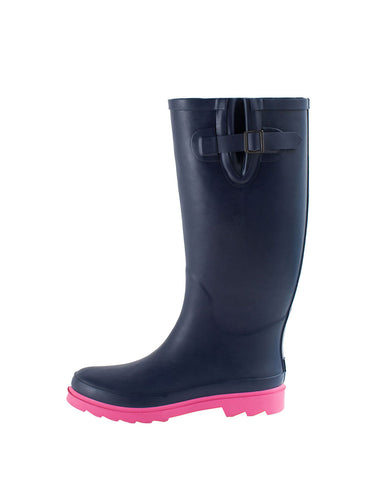 WOMEN’S RAIN BOOTS – OXBOW NAVYPINK