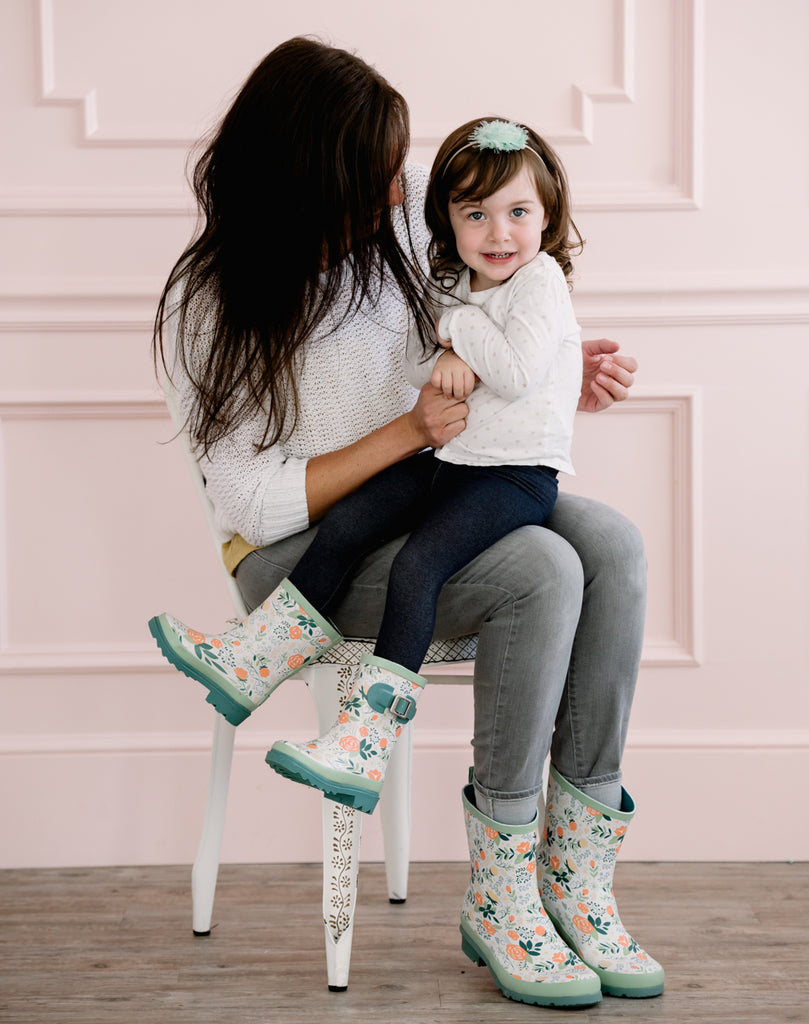 WOMEN’S RAIN BOOTS – NOXON – CORAL ROSES