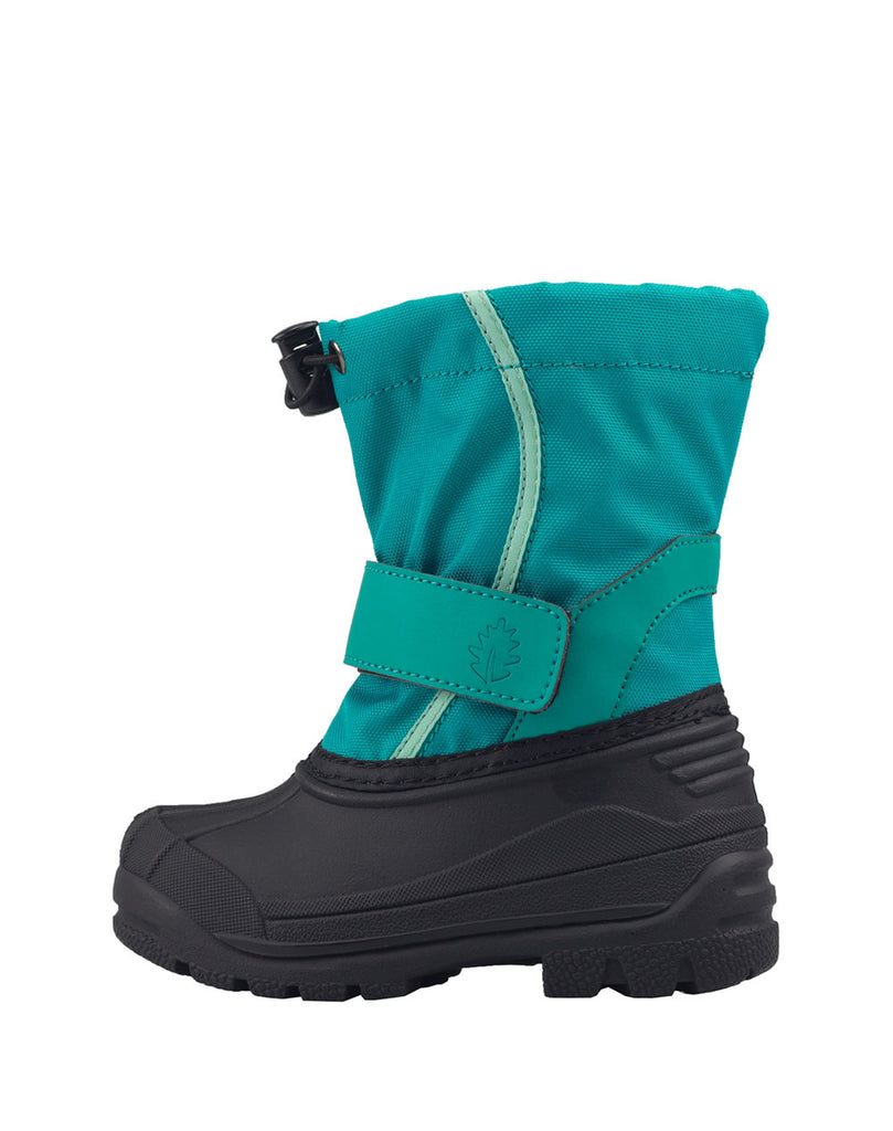 CHILDREN’S VELCRO SNOW BOOTS, TEAL & MINT