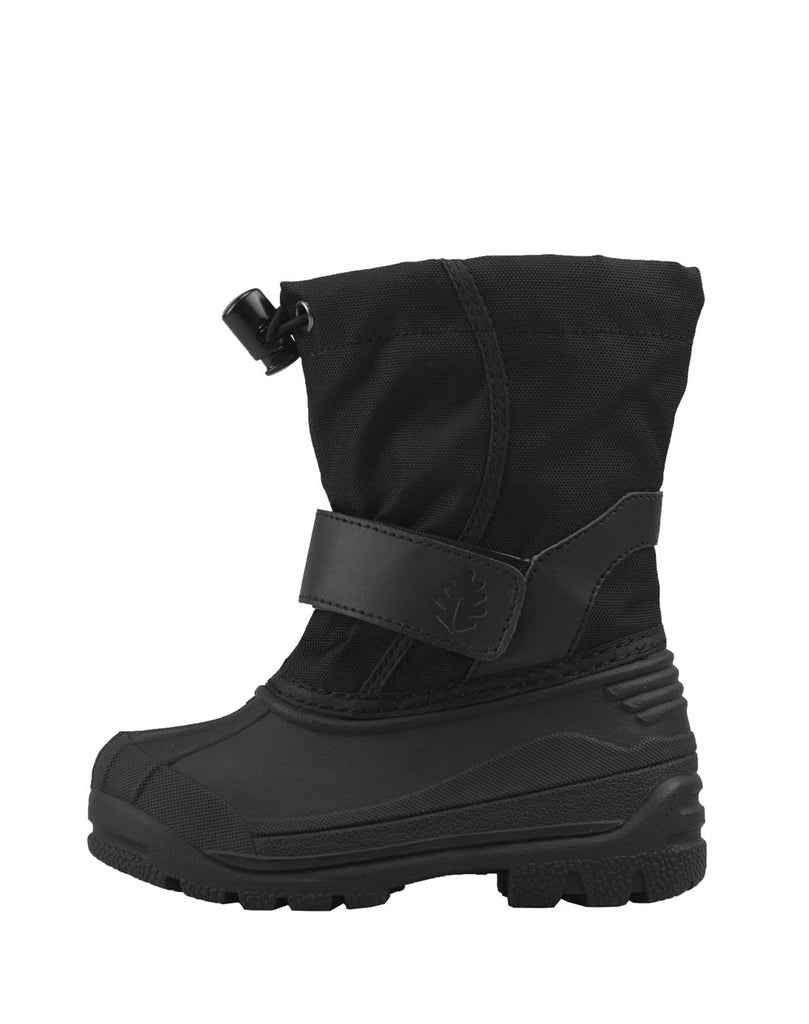 CHILDREN’S VELCRO SNOW BOOTS, STEALTH BLACK